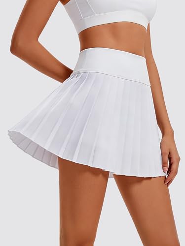 Image of Ibeauti Womens Mini Flowy Skort High Waisted Pleated Tennis Golf Skirts Mesh Ruffler Athletic Skirt with Shorts Pockets