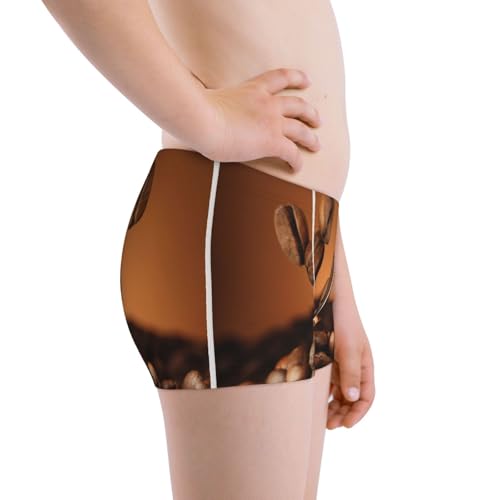 Boys' Cotton Boxer Brief Soft Underwear-Coffee Beans2