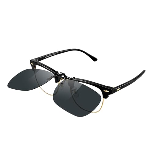 Image of MERRY'S Polarized Clip on Sunglasses Flip Up Metal Clip Attachments for Prescription Glasses