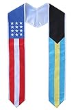 Del Mex Bahamas Graduation Flag Stole Sash Scarf Bahamas (Bahamas/USA)