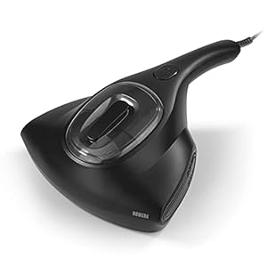 N8WERK Milbensauger in der Midnight Black Edition | Matratzenreiniger mit starker Saugkraft | Sterilisiert Oberflächen mit UV-C Licht | Vernichtet bis zu 99, 9% der Milben