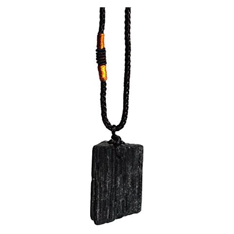 Reiki Energy Charged Raw Black Tourmaline Crystal Pendant with Wrapped Cord (Beautifully Gift Wrapped) Cover