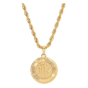 18k Gold Plated Zodiac Necklace & Pendant – Gold Necklace for Women & Men, Tarnish & Water Resistant, Birthday Gifts for Women & Men