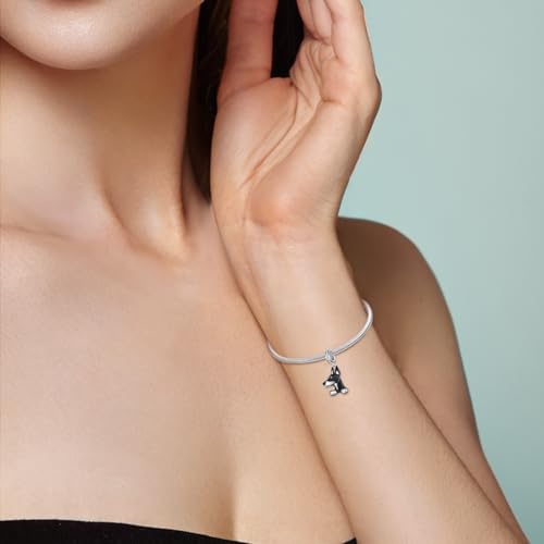 Doberman/Shih Tzu Charms 925 Sterling Silver Dog Charms Cute Animal Jewelry Gifts for Women Dog Lovers 5