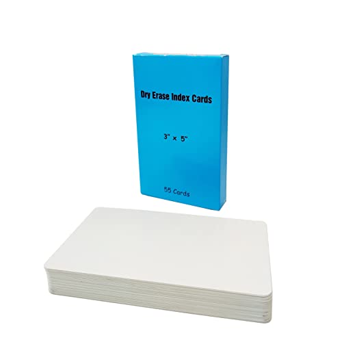 IMAGAME Dry Erase Index Cards, 3” x 5”, 55pcs Laminated