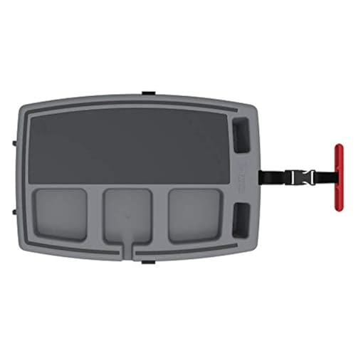 STUPID Car Tray: Elite Bundle - Car Accessory and Portable Tray - Includes Silicone Grip Mat Accessorry - 2 12 Cargo Straps and Quick-Release Seat Anchor - Grippy Ring and Feet - Grey