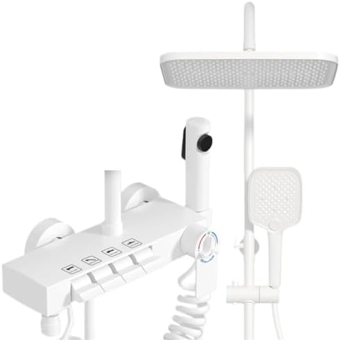 Shower set, bathroom, home piano button, shower, flower drying, pressurized nozzle image 5