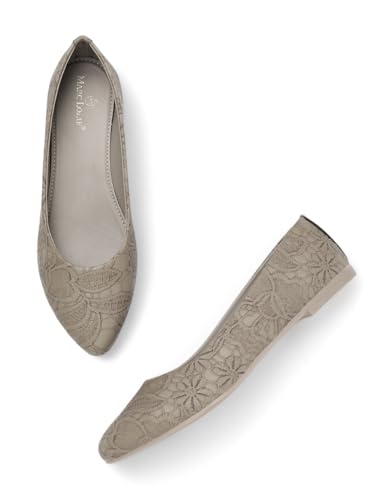 Image of Marc Loire Women's Slip-On Flat Ballerina Shoes for Casual Wear, Party and Formal Occasions