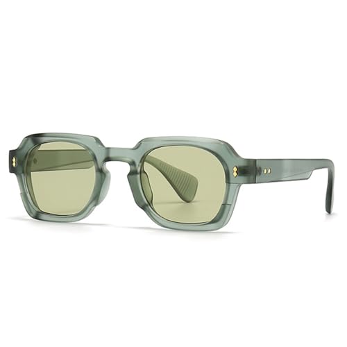 Lunettes de soleil tendance style vintage avec rivets pour homme