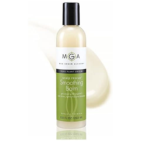 MGA Vegan Hair Smoothing Balm - Scalp Rescue Organic Formula with Keratin Repairs Rough Hair | Hair Care Product with Argan Oil for Men & Women Strengthens & Add Shine to Hair, Synthetic Free 8.8 FLOz Cover
