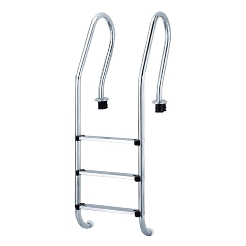 Escalera Piscina Acero Inoxidable Antideslizante 3 Peldaños miniatura 1