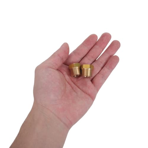 Adaptador de latón BSPT macho 3/8 a NPT hembra 1/4 con diseño hexagonal para tubería 4