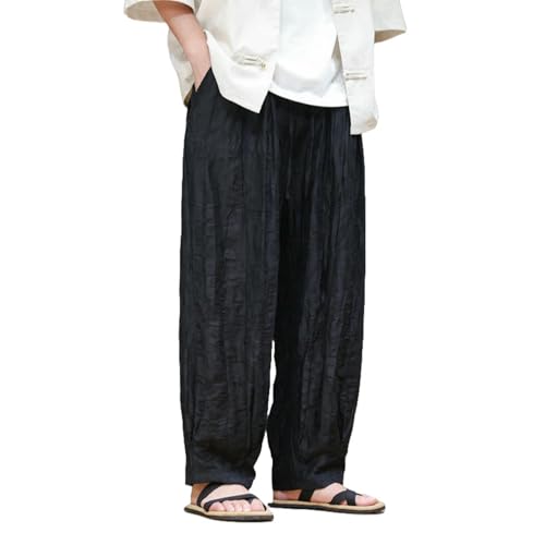 Pantalon été style chinois homme jacquard idéal pour les vacances