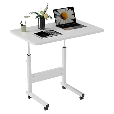Rechebon Escritorio con Ruedas de Altura Ajustable para Dormitorio y Sala de Estar Cover
