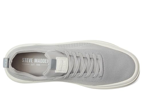 Steve Madden Men's ODYSSEE Sneaker, Light Grey, 112