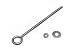 20 x Eye Bolts with Nuts and WASHERS BZP Steel M6 x 150 (6 x 1/4 inch)