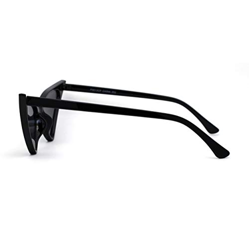 Womens Futuristic Triangular Thin Plastic 80s Cat Eye Sunglasses3