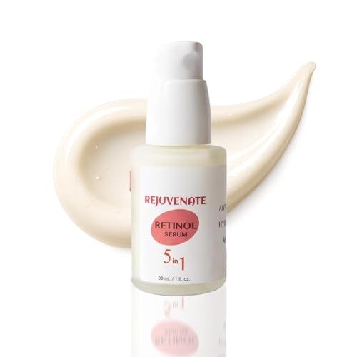 Anti Aging, Anti Inflammatory, Brightening Retinol Face Serum with Bakuchiol, Turmeric, Hyaluronic Acid,& Niacinamide – Smooth Fine Lines & Improve Skin Texture – 1 Fl. oz