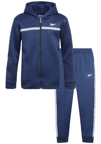 Reebok Boys' Sweatsuit Set - 2 Piece Fleece Hoodie Sweatshirt and Jogger Sweatpants (4-7), Size 12,