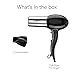 Conair Hair Dryer, 1875W Full-Size Hair Dryer with Ionic Conditioning, Blow Dryer, Tourmaline Ceramic Technology for Quick Drying, Black/Chrome