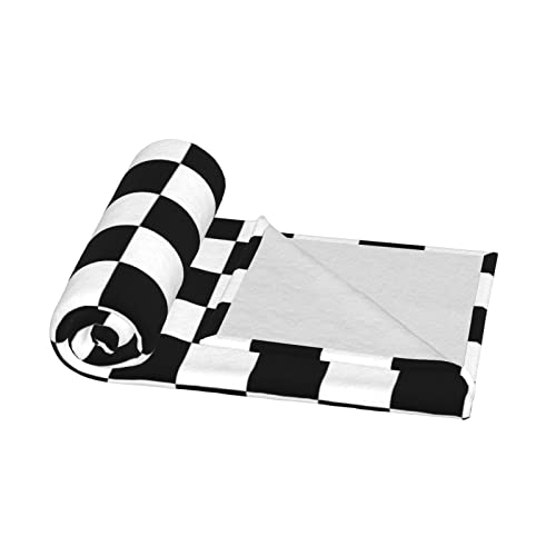 Black And White Checkered Throw Blanket Fluffy Fuzzy Throws Blanket Adult Kids Soft All-Season Warm Blanket Cozy Lightweight Flannel Blankets For Bedroom Living Rooms Sofa Home Decor #TOP5