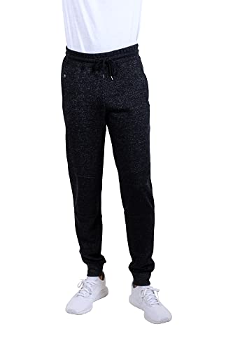 Men's Fleece Jogger Pants Active Zipper Pocket Sweatpants