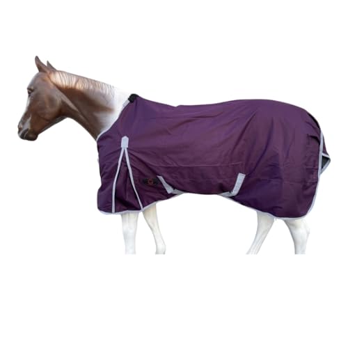 Image of 1200 Denier Horse RAIN Sheet | Horse RAINSHEET (Waterproof & Breathable) (Plum-Grey, 76)