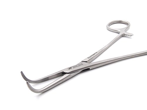 High Tech Instruments MIX-HTI Stainless Steel Right Angle Mixter Hemostat Forceps 6 Inch Fine Point thumb #3