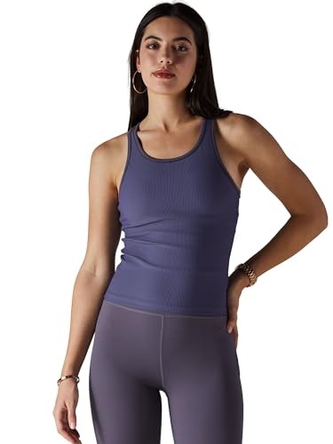 Image of CAVA Tank Us Later Women's Ribbed Tank Top | Sleeveless Activewear with Built-in Bra | Full Length, Stretchable, Moisture-Wicking