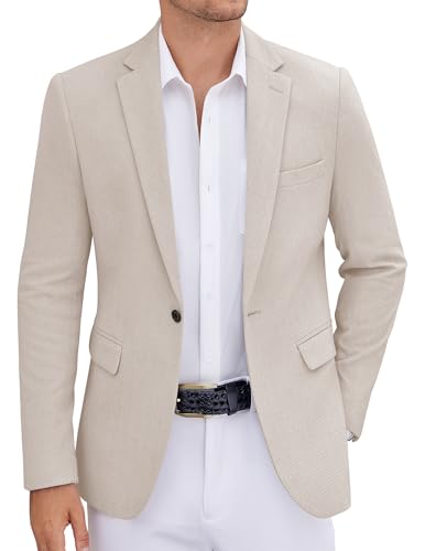 COOFANDY Men's Herringbone Blazer Slim Fit Jacket