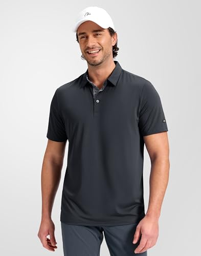 Image of Obla Mens Golf Shirt Short Sleeve Dry Fit Moisture Wicking Performance Athletic Casual Work Collared Polo Shirts for Men