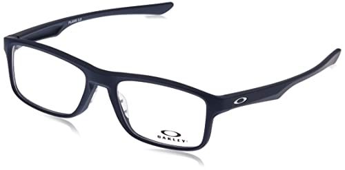 Oakley OX8081 Plank 2.0 Rectangular Prescription Eyewear Frames, Softcoat Universal Blue/Demo Lens, 55 mm