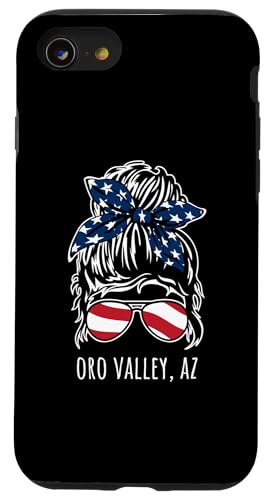 Installazione facile Custodia per iPhone SE (2020) / 7/8 Oro Valley AZ Disordinato Hair Bun Ribbon Occhiali Design