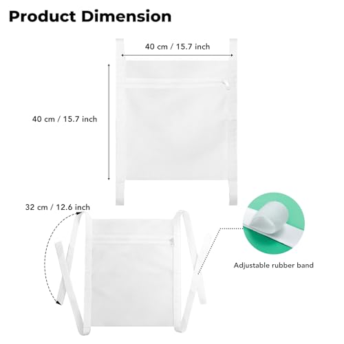 Shoe Dryer Bag, Mingting Large Wash Dry Net Bag 15.7x15.7 Inch for Sneaker Shoes Laundry Dryer Bags with Zipper and Strap for Most Dryers Door,White(1 Pack)2