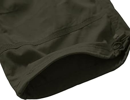 MAGCOMSEN Cargoshorts voor heren, casual 3/4-lengte, baggy gevechtsbroek, elastische taille met meerdere zakken, Blauw Grijs, 50