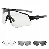 MinXin Fahrradbrille Selbsttönend für Damen Herren, Rennrad Brille mit UV400 Schutz, Polarisiert Sportbrille Laufbrille, Sportbrille Damen, Sonnenbrille Fahrrad, für Fahrrad, Ebike, Laufen