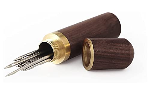 ANCLLO 2 STK. Holznadelkoffer Tragbare Mini-Nähnadeln Aufbewahrungsnadeletui zur Aufbewahrung Aller Arten von feinen Nadeln