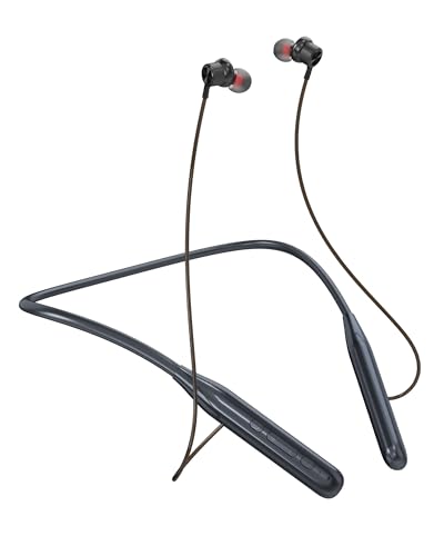 ZXQ Bluetooth Neckband Earbuds, in-Ear Wireless Around Neck Headphones with Microphone, 6EQ Modes, 35 Hours Long Playtime, Magnetic Design for Music, Sports-Black