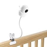 BECEMURU ベビーモニターマウント Babysense HD S2/ V43 および1/4ネジ付きその他のベビーモニターに対応 専用アダプターブラケット 40cm のフレキシブルクリップクランプマウント ロンググースネックアーム
