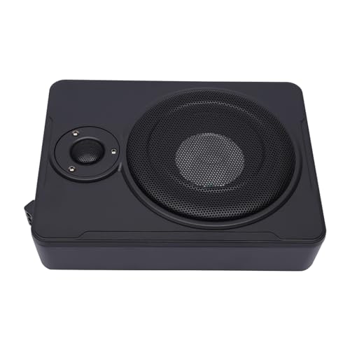 Mejiaren Subwoofer para coche, subwoofer bajo asiento, carcasa delgada de subwoofers para coche, negro, 8 pulgadas, 200 W, adecuado para la mayoría de los modelos de vehículos