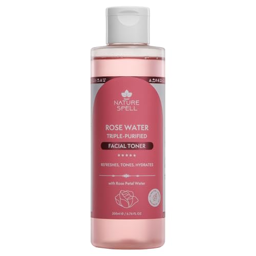 Nature Spell Rose Water Face Toner Vegan Skincare 200ml