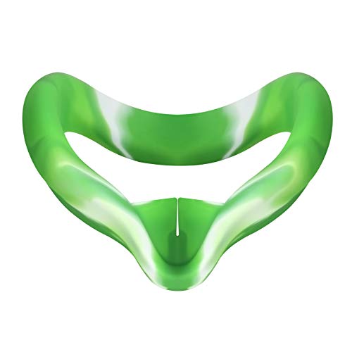 Silikon VR Gesichtsschutz für Oculus Quest 2 VR Headset Schweißdichtes Wasserdichtes Ersatz Gesichtspads Oculus Quest 2 Zubehör (Grün Gemischt) - Image 6