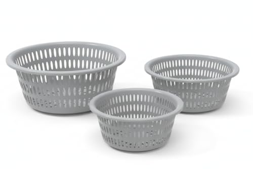 Image of All Time Easy Round Basket Set of 3 For Kitchen, Multipurpose Vegetables, Toys, Office, Stationery