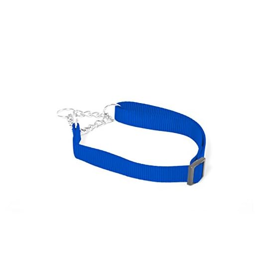 Duvo+ nylon hund halvkrage, 30 to 40 cm/15 mm, BLÅ