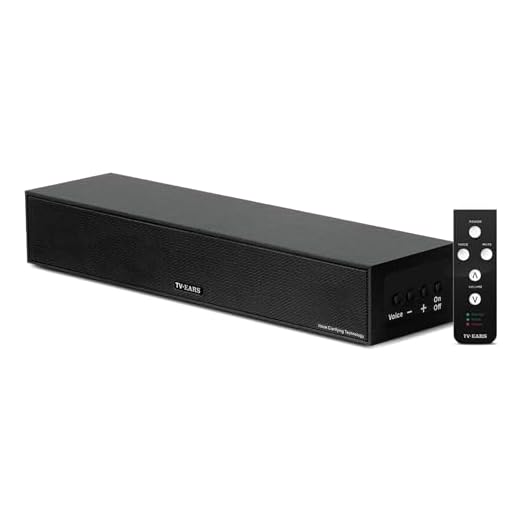 TV Ears Voice Clarifying TV Sound Bar – TV Speaker System for Great Sound and Hearing TV Dialog More Clearly – Compatible with Any Television – Clarifying Audio System for Hearing Impaired TV Viewers