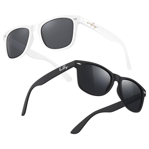 Hubby and Wifey Polarized Sunglasses for Wedding – UV400 Protection, Lightweight & Stylish Couple Sunglasses