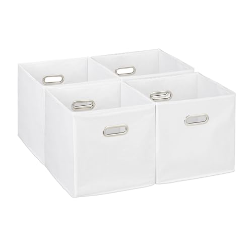 Relaxdays Aufbewahrungsbox 4er Set, Faltbare Regalboxen, HxBxT: 30x30x30...