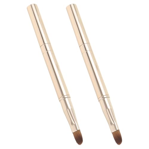 Cepillo retráctil para labios de metal: doble punta para una aplicación cómoda