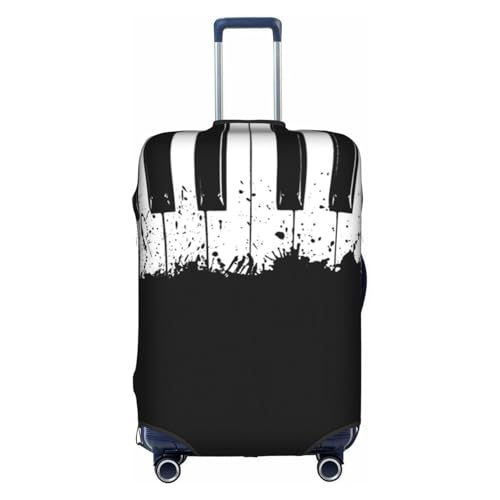 Piano Printed Luggage Cover Elastic, Washable, Universal Fit 18-32 Inch Travel Suitcase Cover Easy To Identify