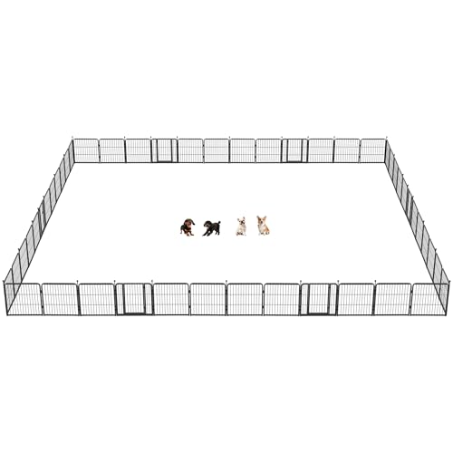 Image of FXW Instant Dog Playpen, RV Camping, Outdoor & Yard, 24 inch H, 48 Panels | Portable, Easy setup, Heavy-duty, DIY layouts, For Puppies & Small Dogs, Patented